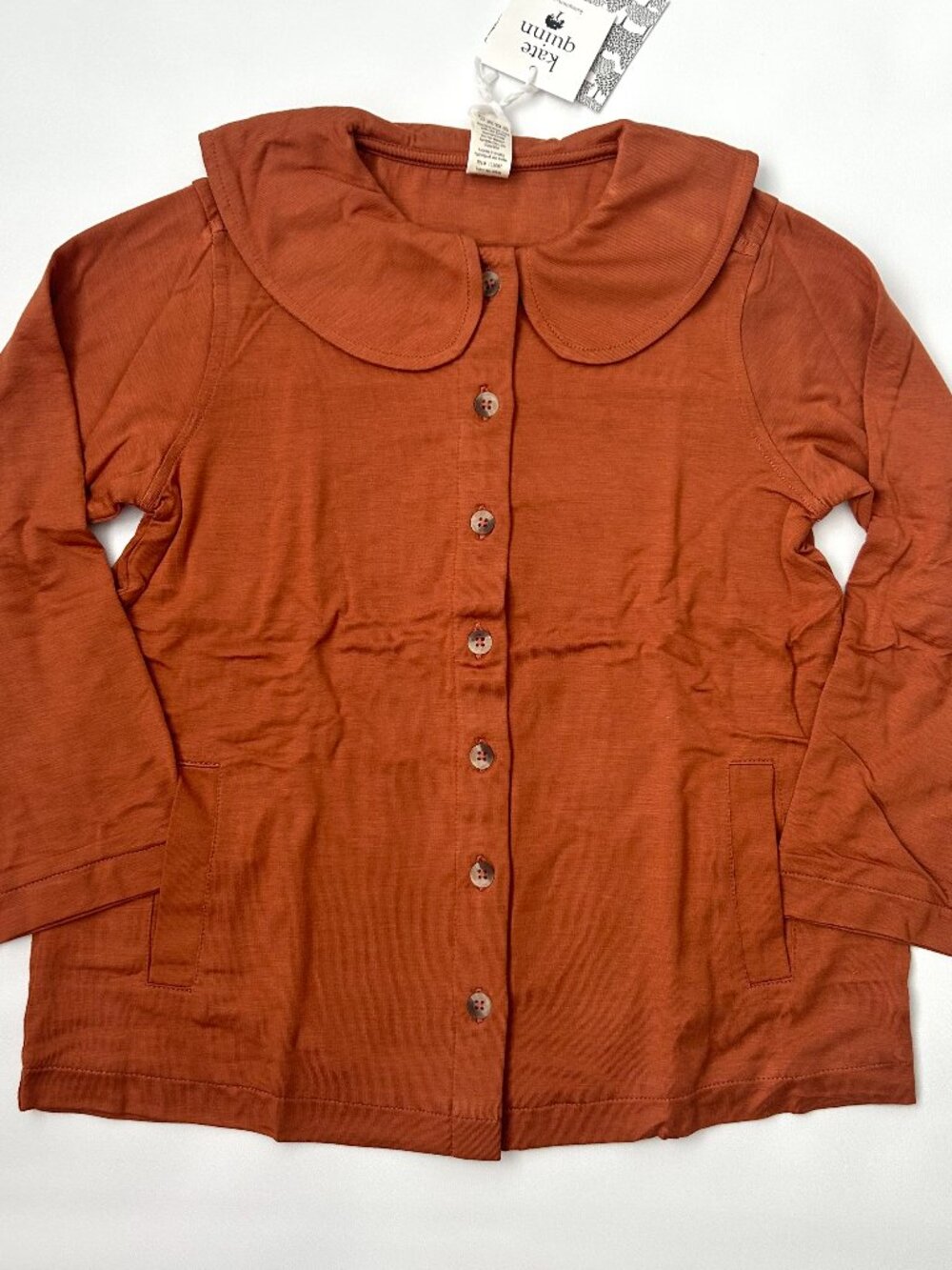 NWT Kate Quinn Bamboo Swing Jacket 6Y Girls Sienna Peter Pan Collar Coat